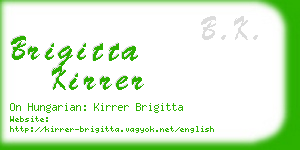 brigitta kirrer business card